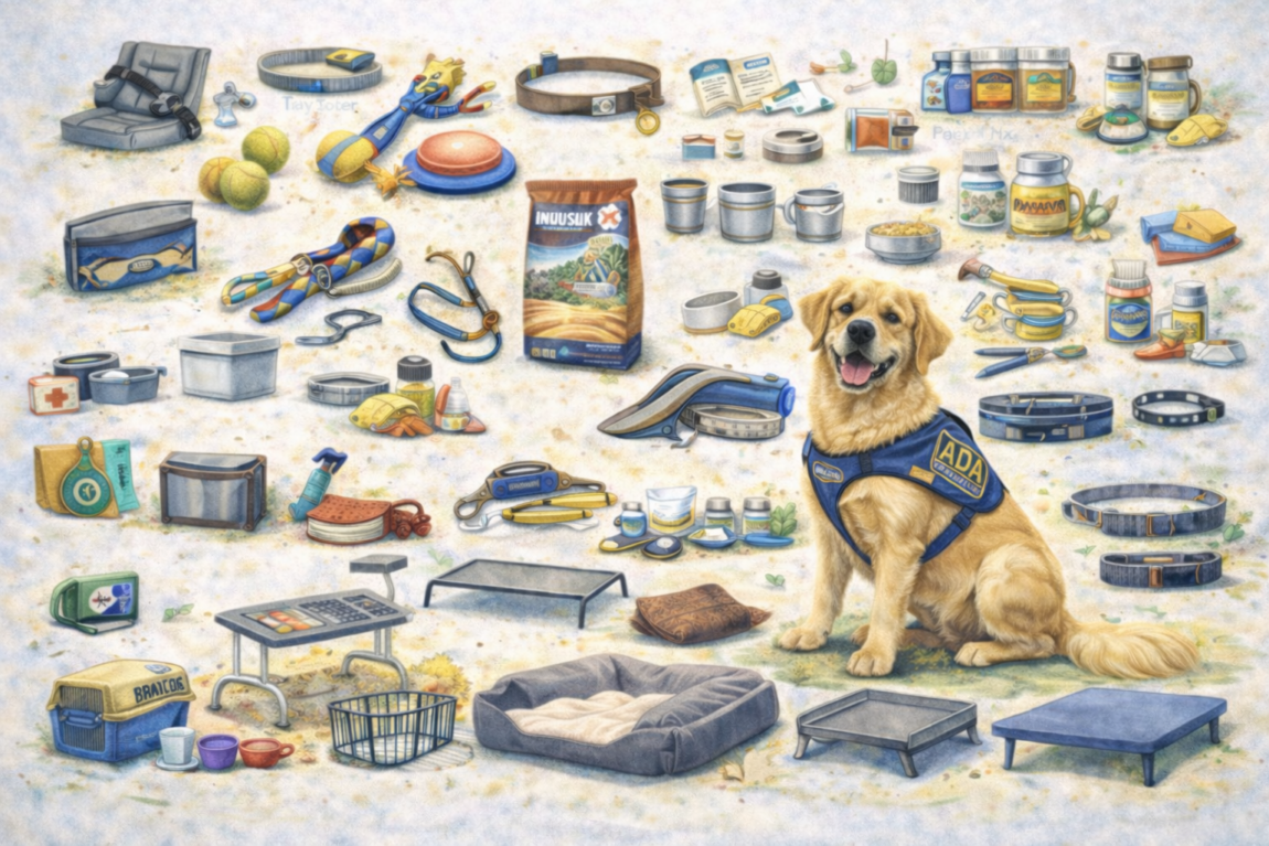 A Lifetime of Supplies for Service Dog Training