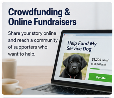 Funding Service Dog Training 4 Crowd Funding & Online Fundraisers
