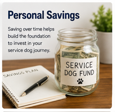 Funding Service Dog Training 2 Personal Savings